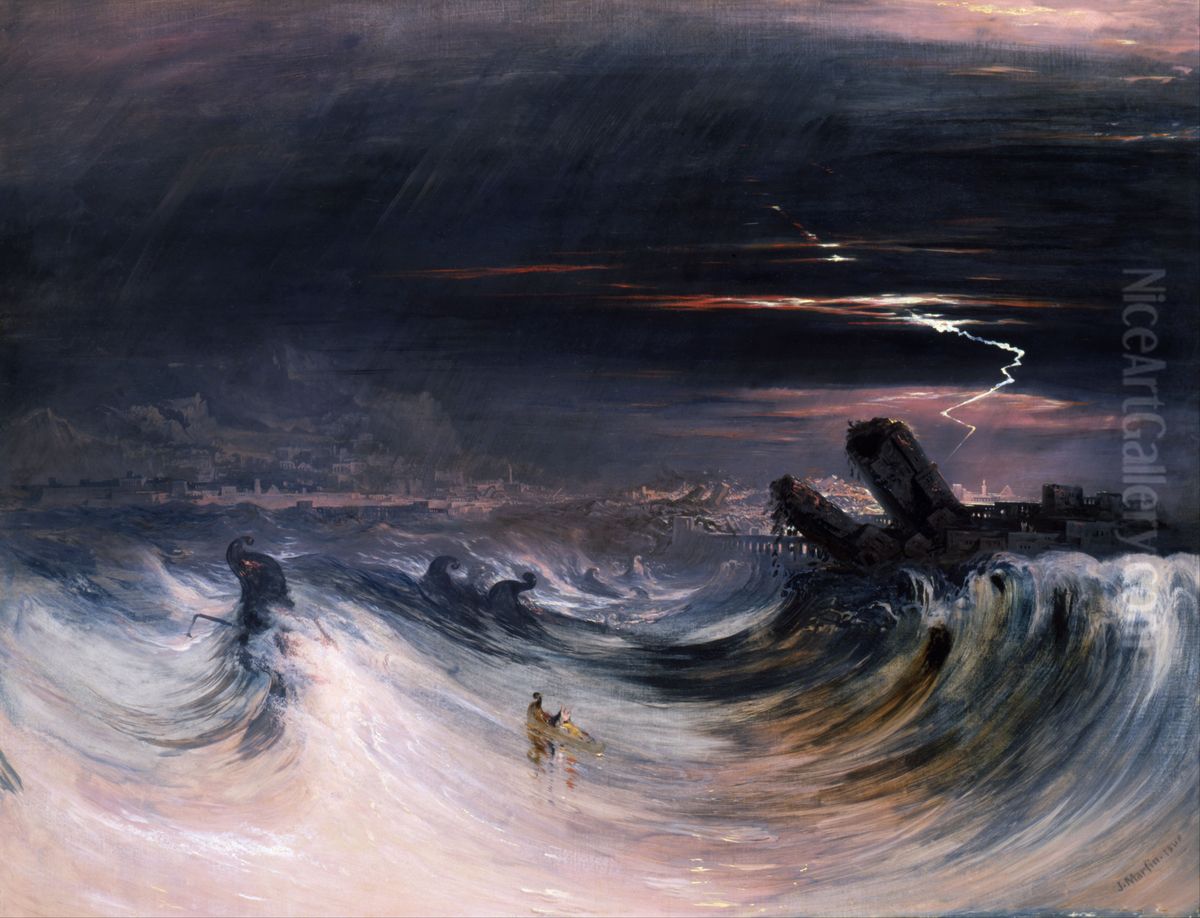 Destruction of Tyre Oil Painting by John Martin