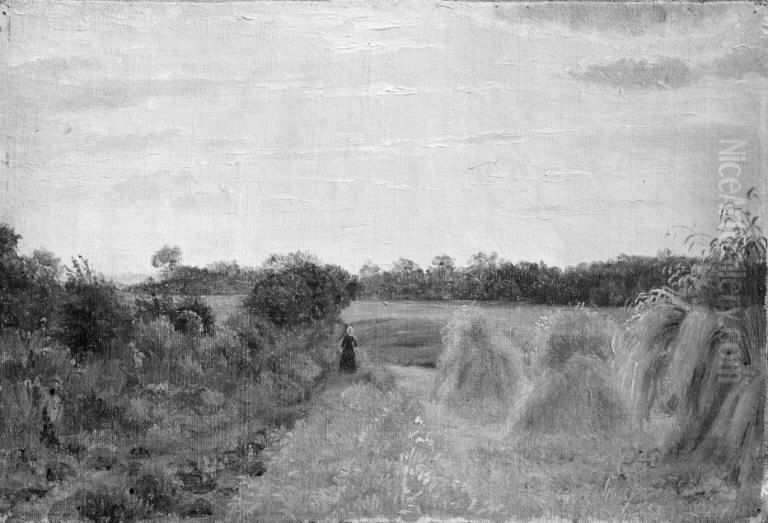 Sommeraften i hosttiden Oil Painting by Vilhelm Kyhn