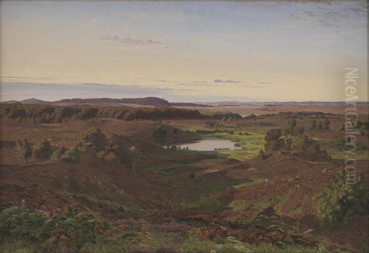 Landscape in the North of Zealand. Afternoon Oil Painting by Vilhelm Kyhn