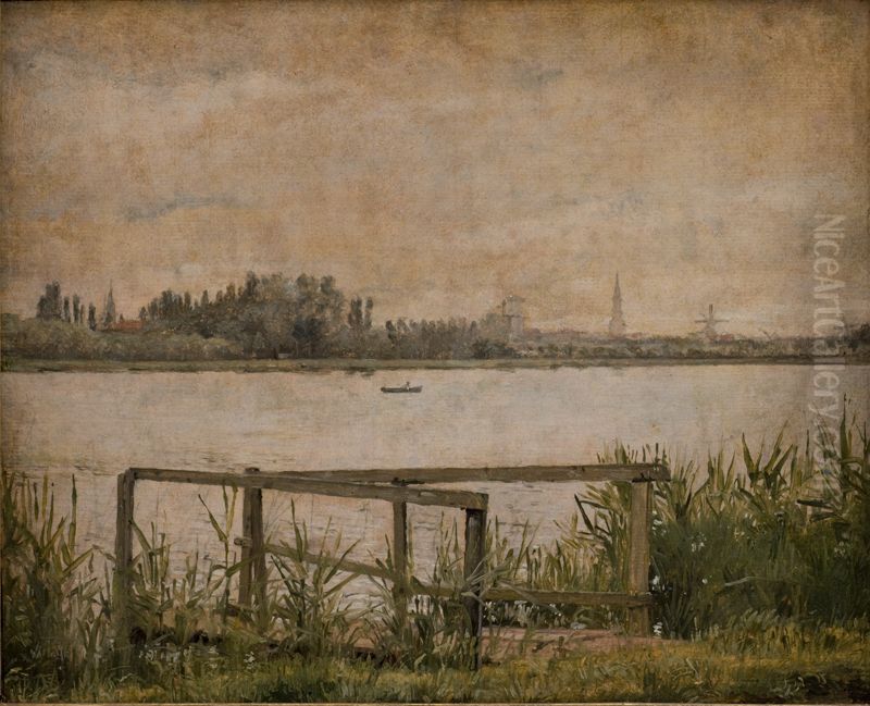 View of Copenhagen Seen from Dosseringen Oil Painting by Christen Kobke