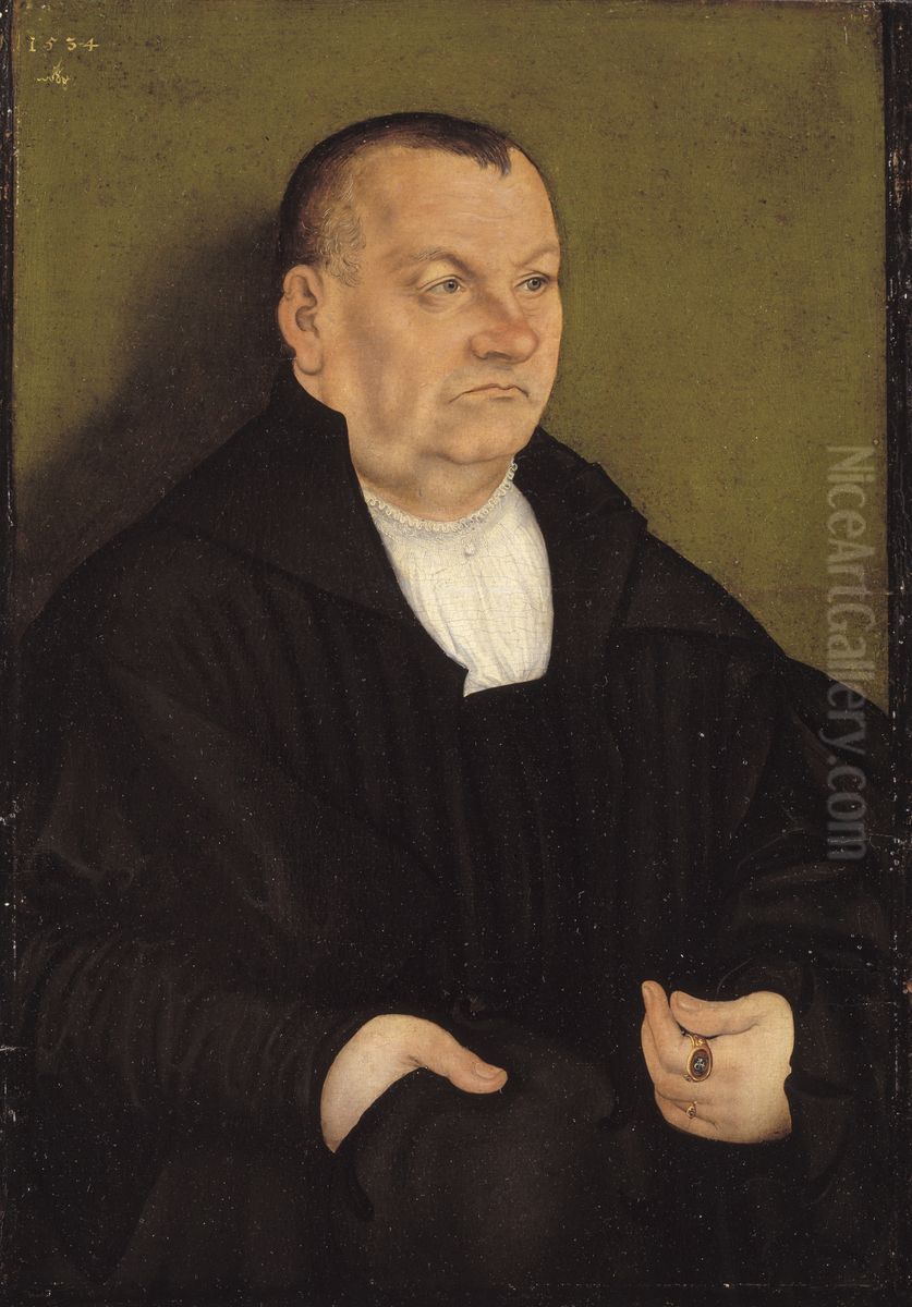 Portrait of a Man Oil Painting by Lucas Cranach the Elder