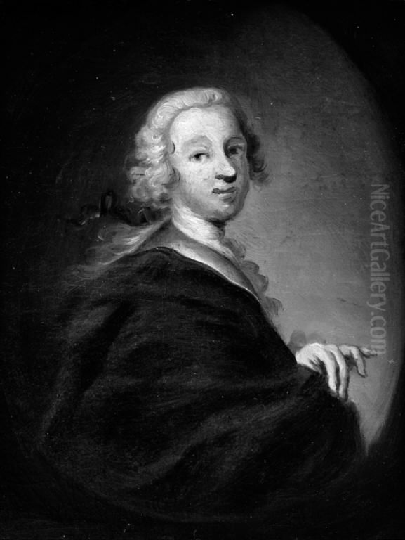 Herreportraet Oil Painting by Carl Gustaf Pilo