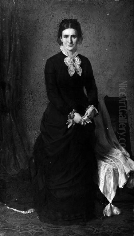 Kammerherreinde Caroline Amalie Meldahl, f. Raeder Oil Painting by Jorgen Roed