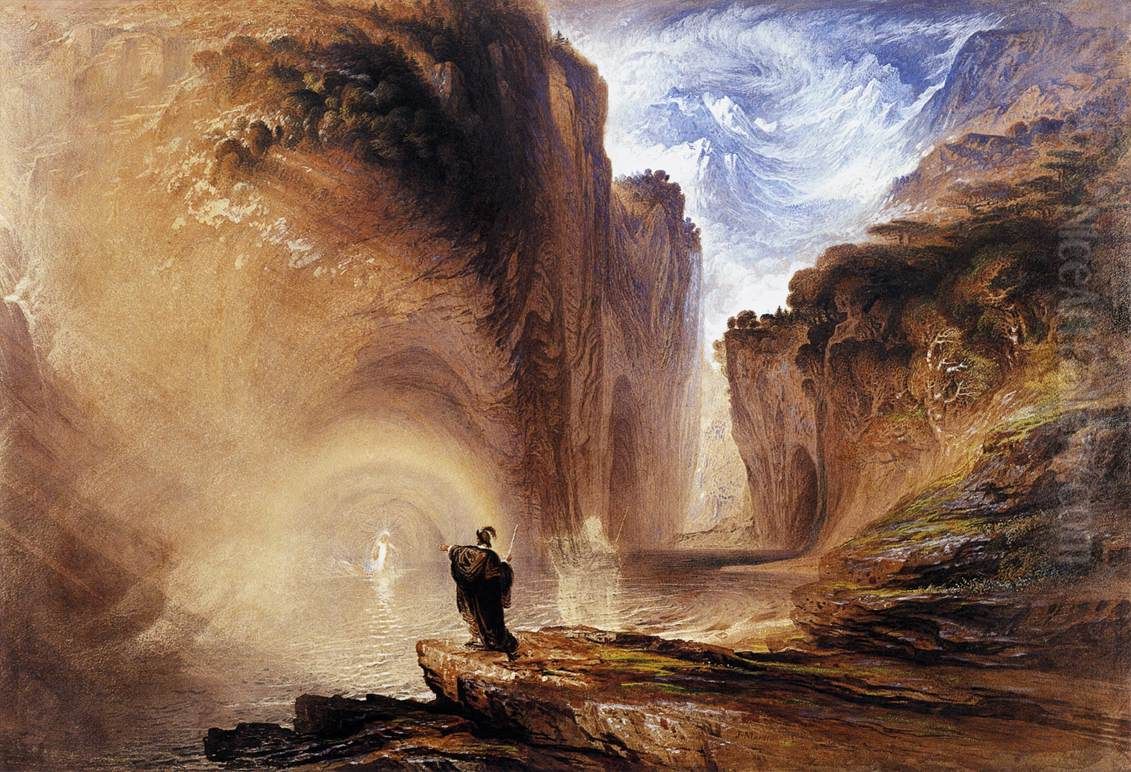 Manfred and the Alpine Witch Oil Painting by John Martin