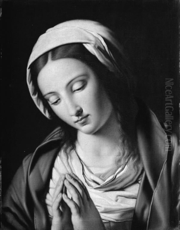 Madonna Oil Painting by Christian Albrecht Jensen