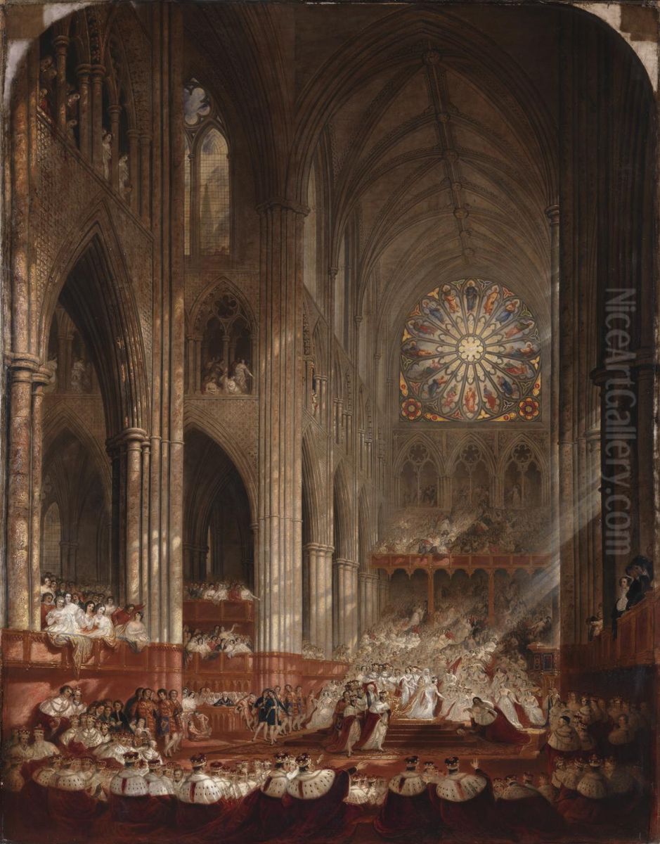 The Coronation of Queen Victoria Oil Painting by John Martin