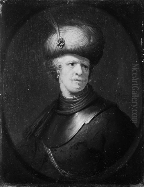 Half-Length Portrait of an Old Man Oil Painting by Daniel De Koninck