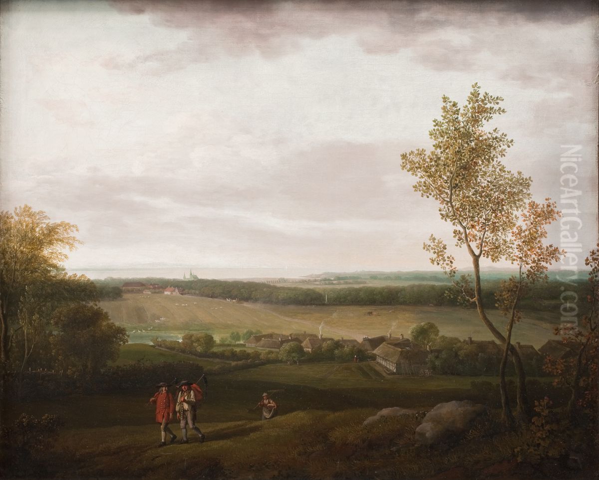 View of the Country near Jaegerspris Oil Painting by Jens Juel