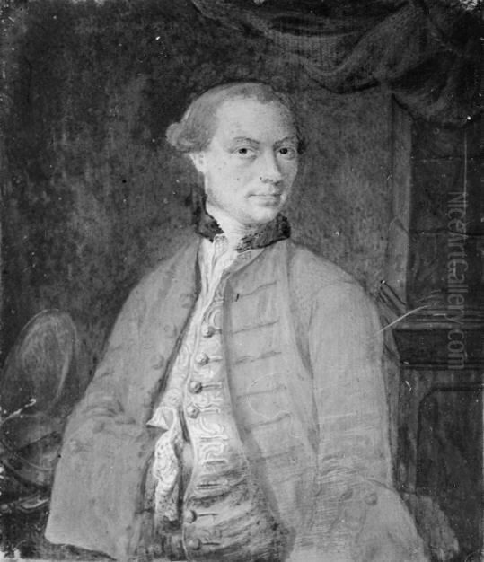 Portraet af J. J. Brandt Oil Painting by Cornelius Hoeyer