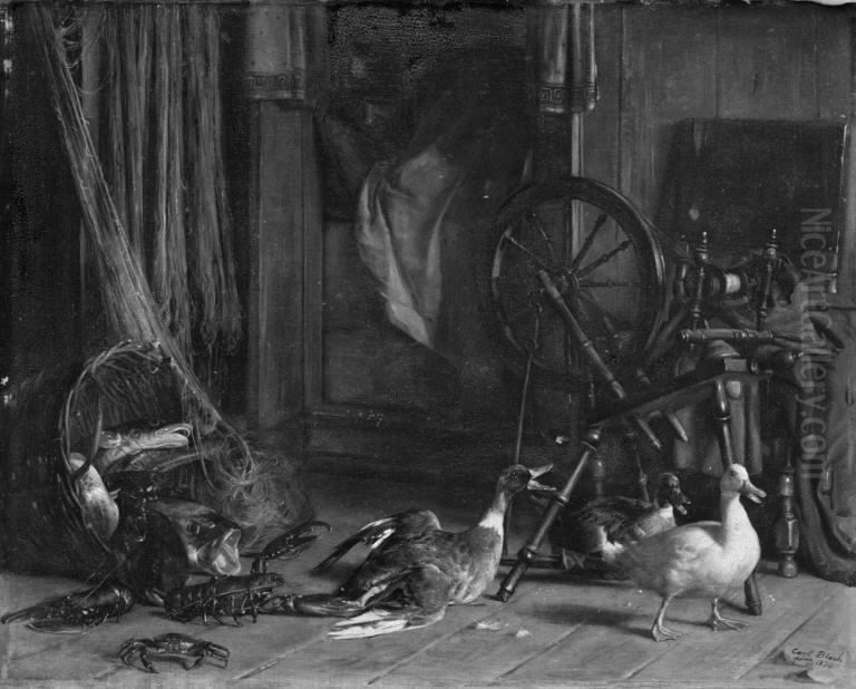 En forstyrret middagssovn Oil Painting by Carl Heinrich Bloch