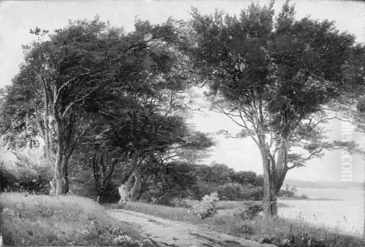Study of the Fureso lake. Oil Painting by Anton Eduard Kieldrup