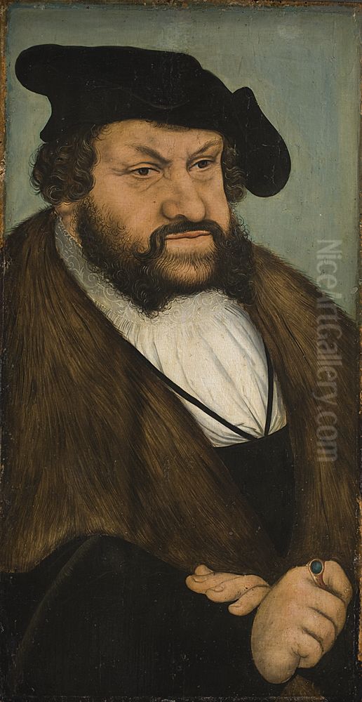 Portrait of the Elector John the Steadfast of Saxony (1468-1532) Oil Painting by Lucas Cranach the Elder