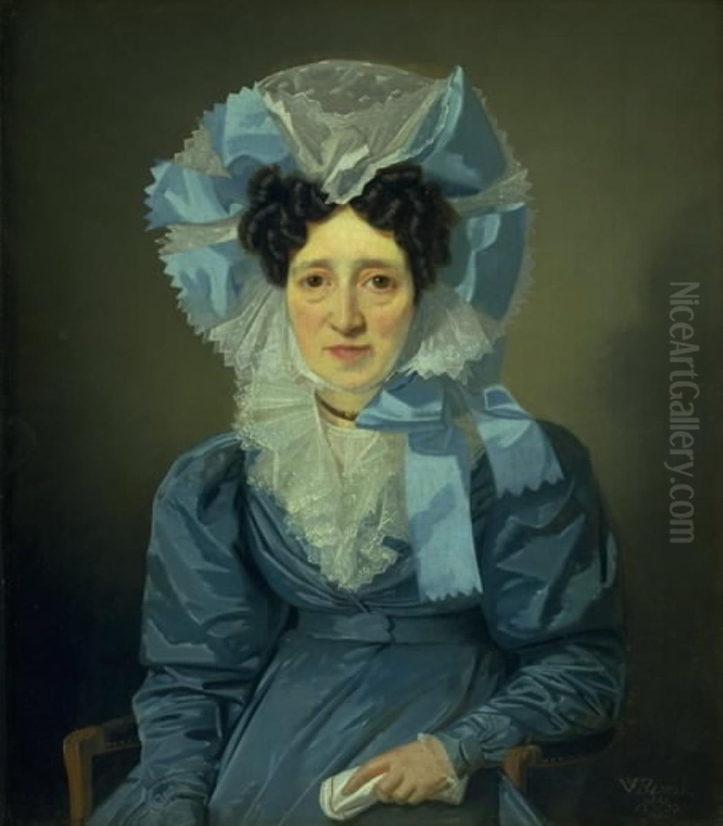 Cathrine von Halle, nee Nathanson Oil Painting by Wilhelm Bendz