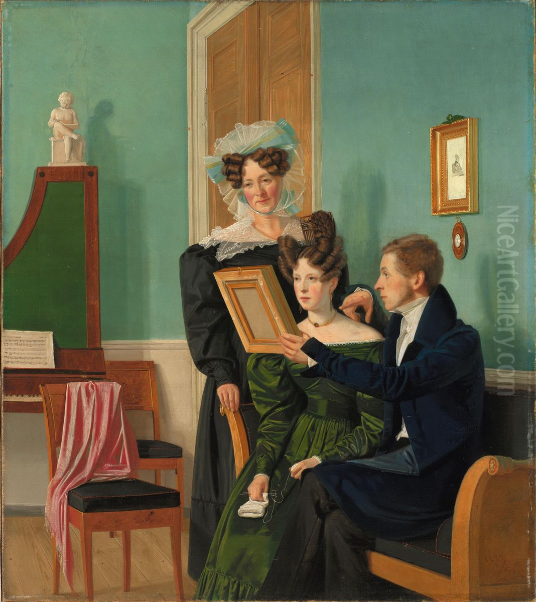 Familien Raffenberg Oil Painting by Wilhelm Bendz