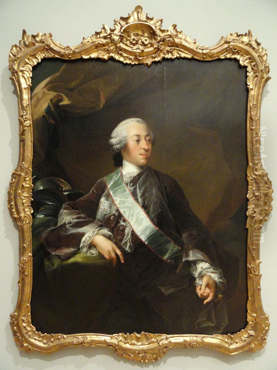 Portrait of Mogens Scheel von Plessen of Fussingo and Selso Oil Painting by Carl Gustaf Pilo