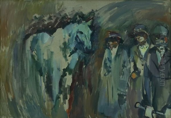 At the Riding School Oil Painting by Ludvig Karsten