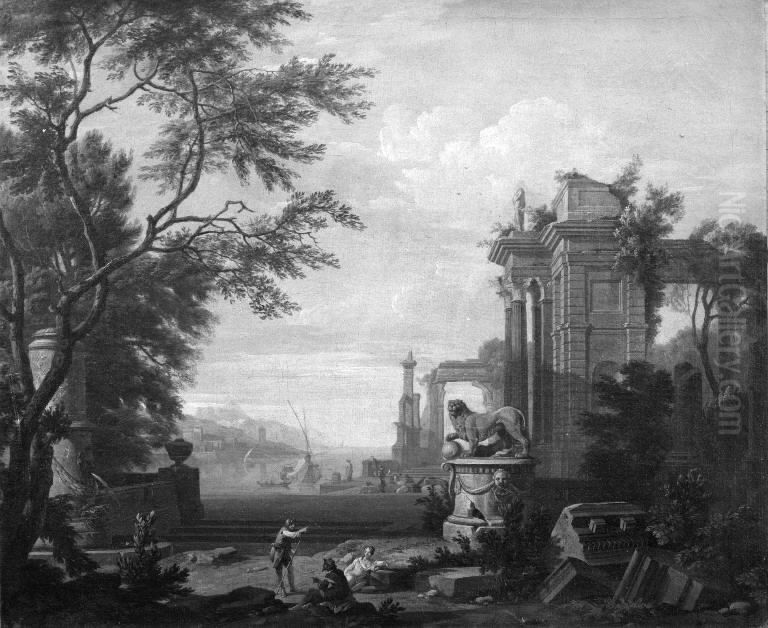 Southern Harbour Oil Painting by Isaac de Moucheron