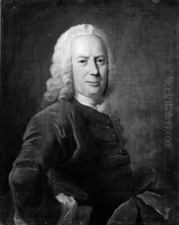 Portraet af brygger M. Christensen Oil Painting by Carl Gustaf Pilo