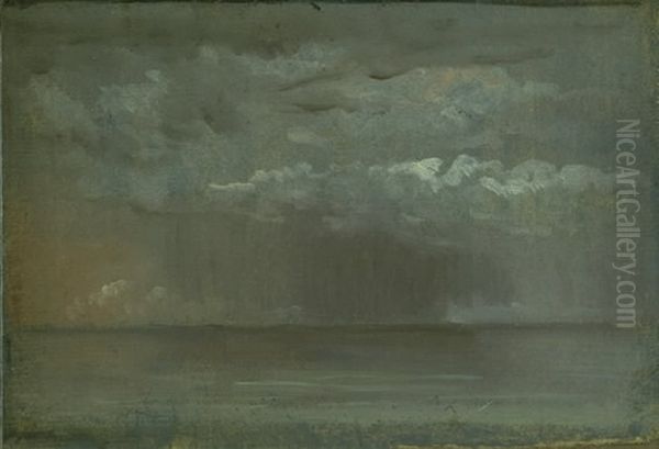 Study of Clouds over the Sea Oil Painting by Christen Kobke