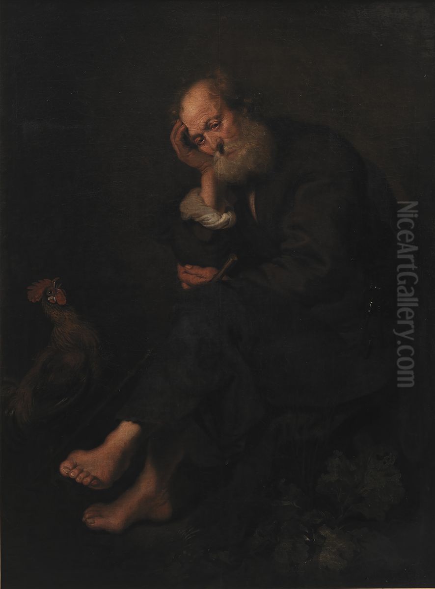 St Peter Repentant Oil Painting by Karel van Mander III