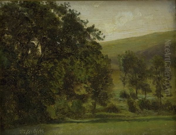 Trees at Vissenbjerg, Funen Oil Painting by Dankvart Dreyer