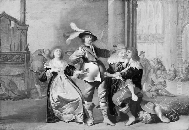 Soldiers in a Church Oil Painting by Pieter Quast