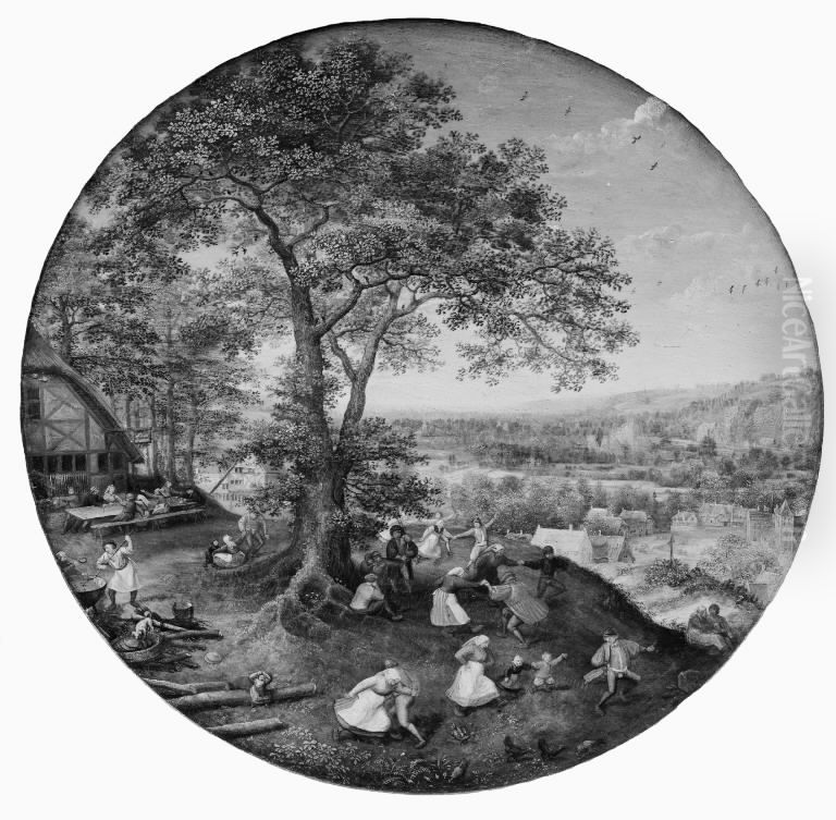 Peasants Making Merry (Kermis) Oil Painting by Lucas van Valckenborch