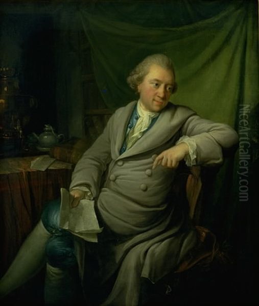 Postdirektor, justitsrad Johan Georg Pauli Oil Painting by Jens Juel