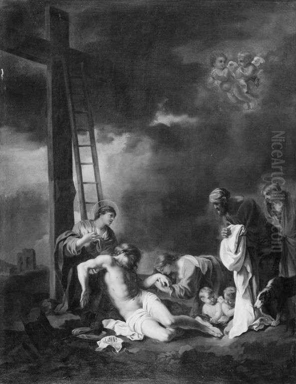 The Deposition Oil Painting by Bertholet Flemalle