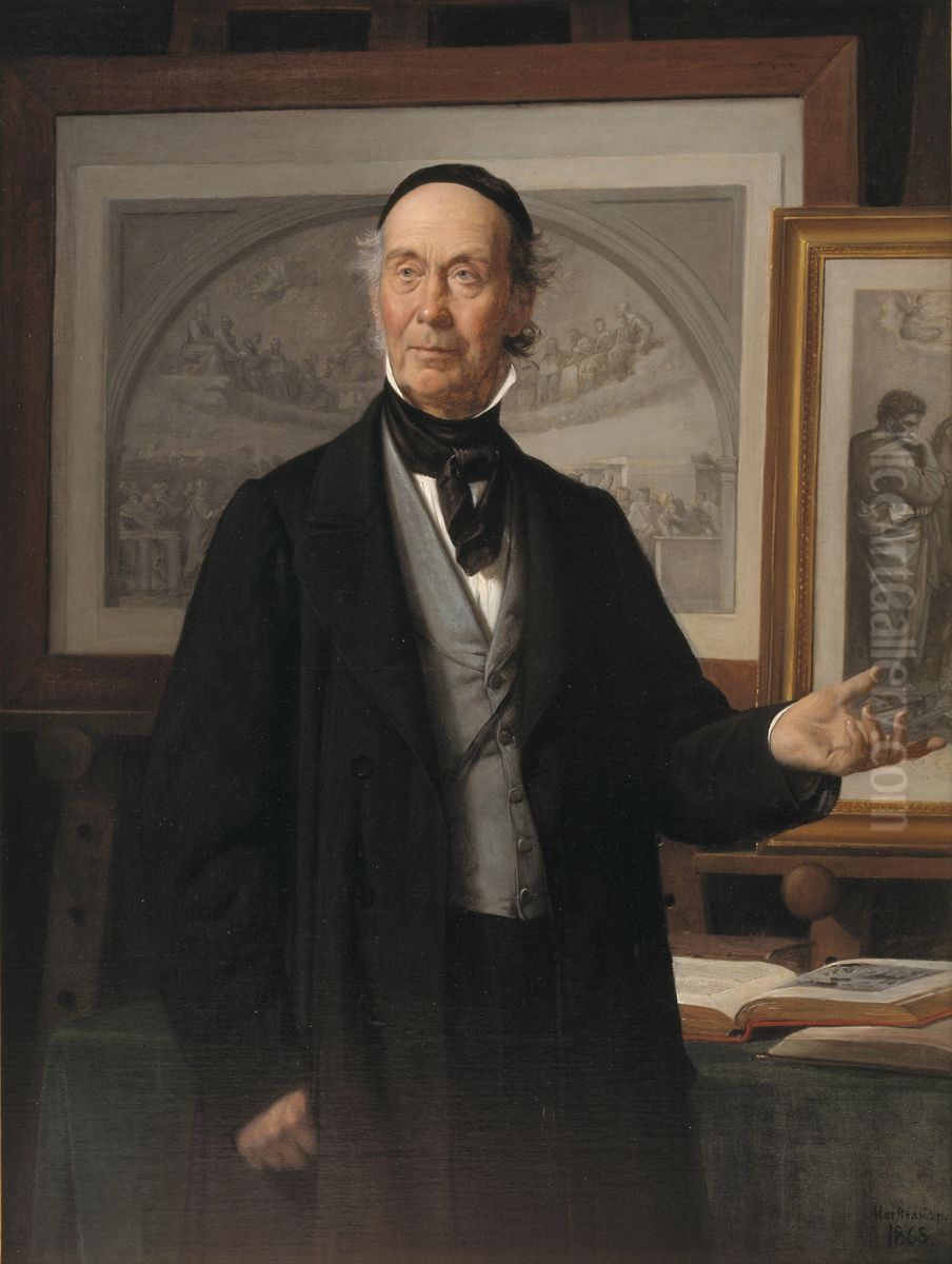 Kunsthistorikeren, professor N. L. Hoyen Oil Painting by Wilhelm Marstrand