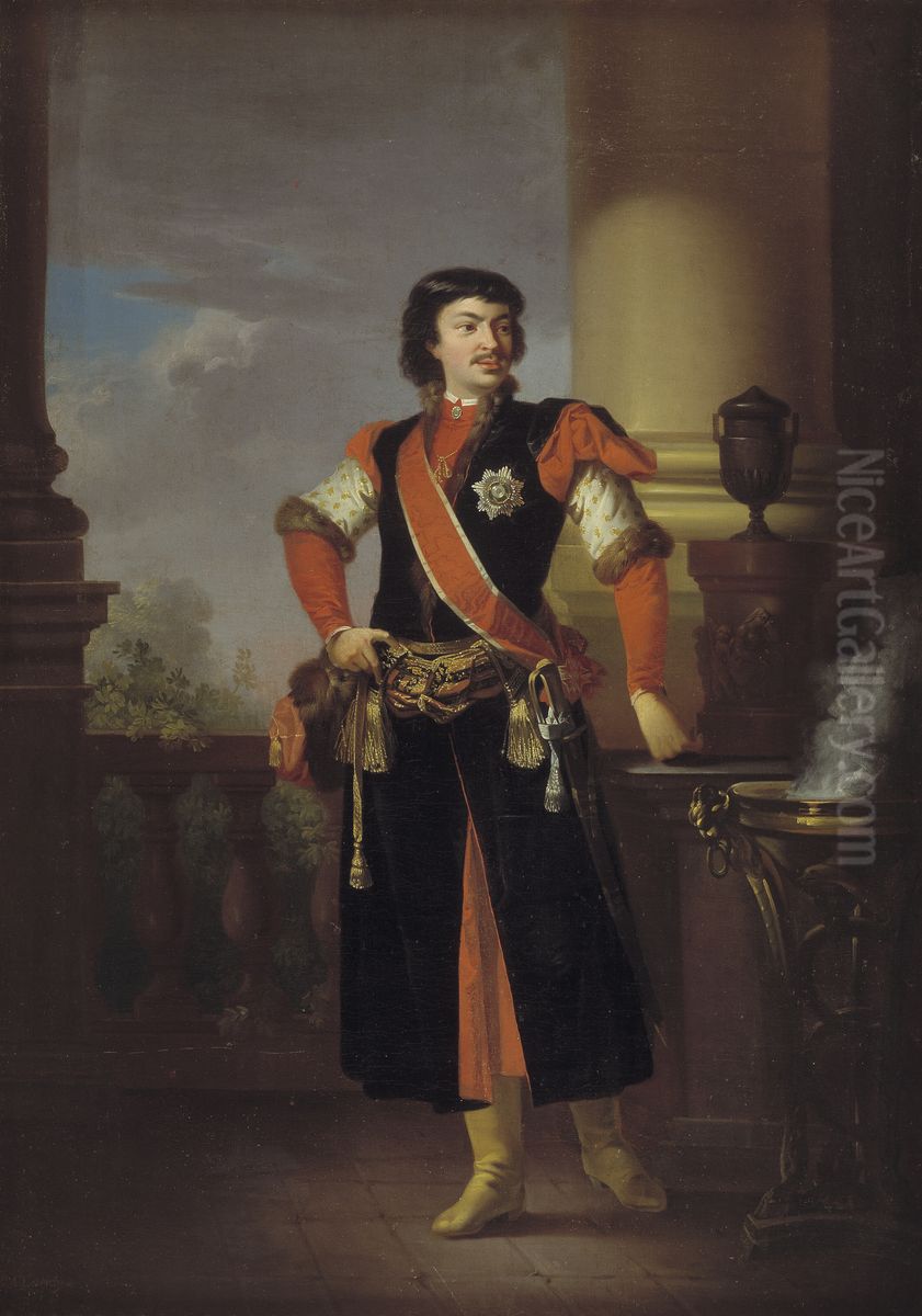 Portrait of Count Adam Rzewuski Oil Painting by Christian August Lorentzen