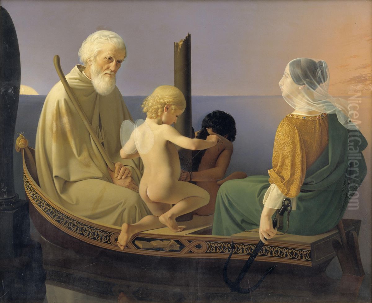 The Four Ages of Man Oil Painting by Ditlev Blunck