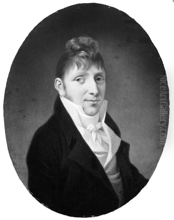 Mandsportraet Oil Painting by Christian August Lorentzen