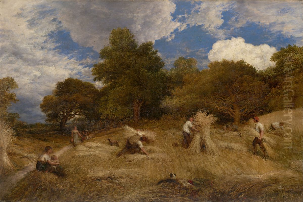 Wheat Oil Painting by John Linnell
