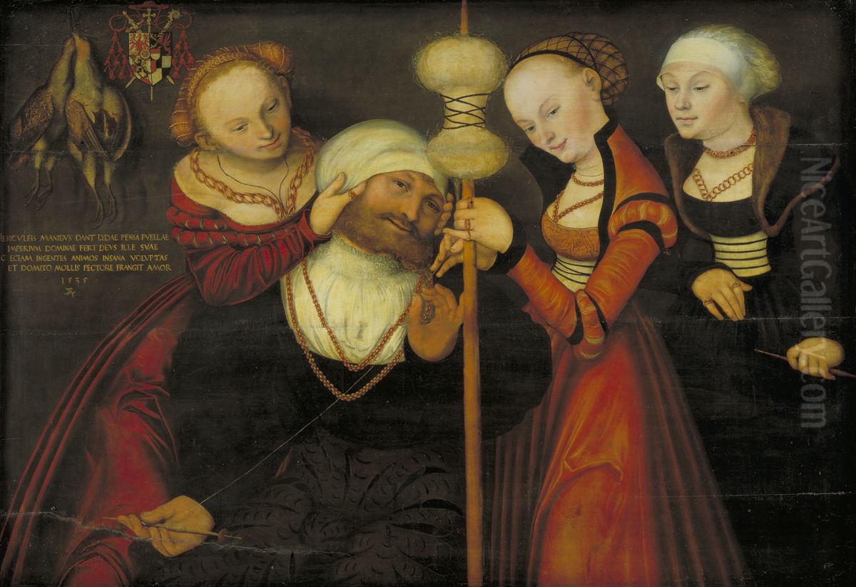 Herkules mit Omphale Oil Painting by Lucas Cranach the Elder