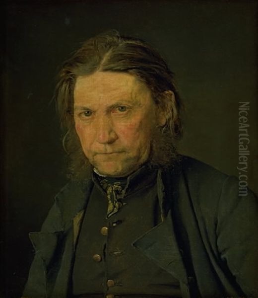 Portrait of an Old Sailor Oil Painting by Christen Kobke