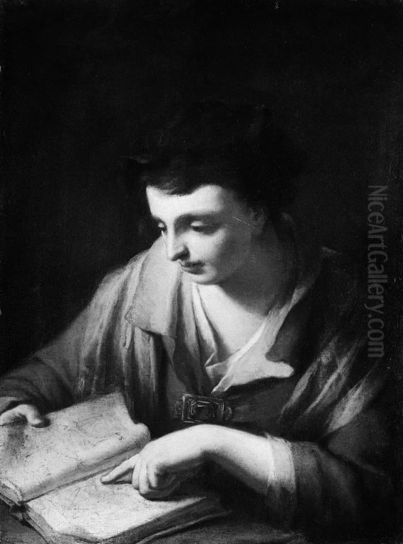 En ung matematiker Oil Painting by Benoit Le Coffre