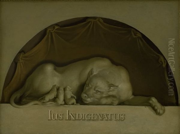 Allegory on the Right of Citizenship Oil Painting by Nicolai Abildgaard