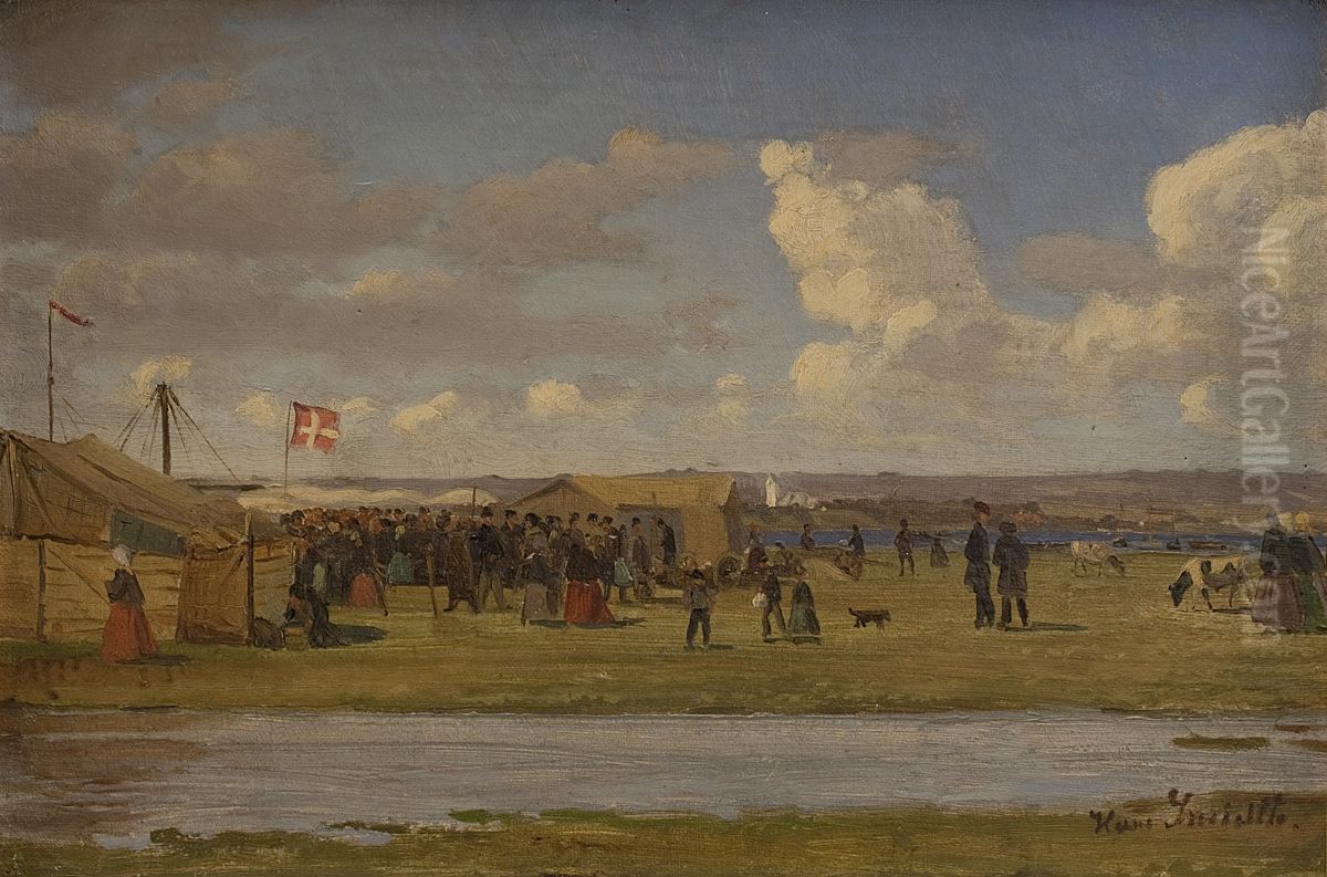 Fur marked Oil Painting by Hans Smidth