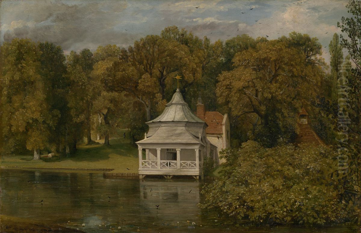 The Quarters behind Alresford Hall Oil Painting by John Constable
