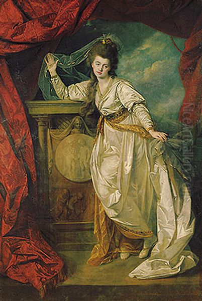 Elizabeth Farren as Hermione in The Winters Tale Oil Painting by Johann Zoffany