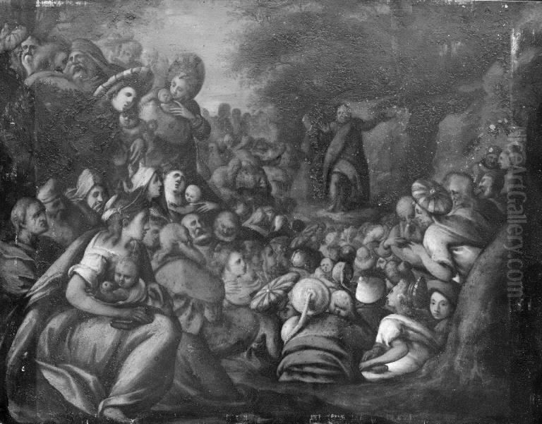 Jonah Preaching to the Ninevites Oil Painting by Gillis van Coninxloo