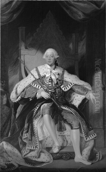 King George III of England Oil Painting by Of Sir Joshua Reynolds