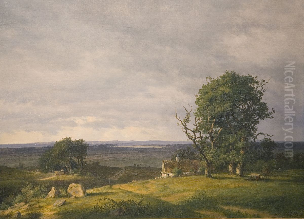 Landskab fra Esromegnen Oil Painting by Frederik Rohde