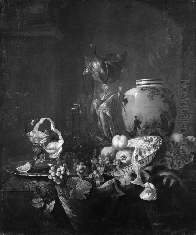 Flower Piece Oil Painting by Barend van der Meer