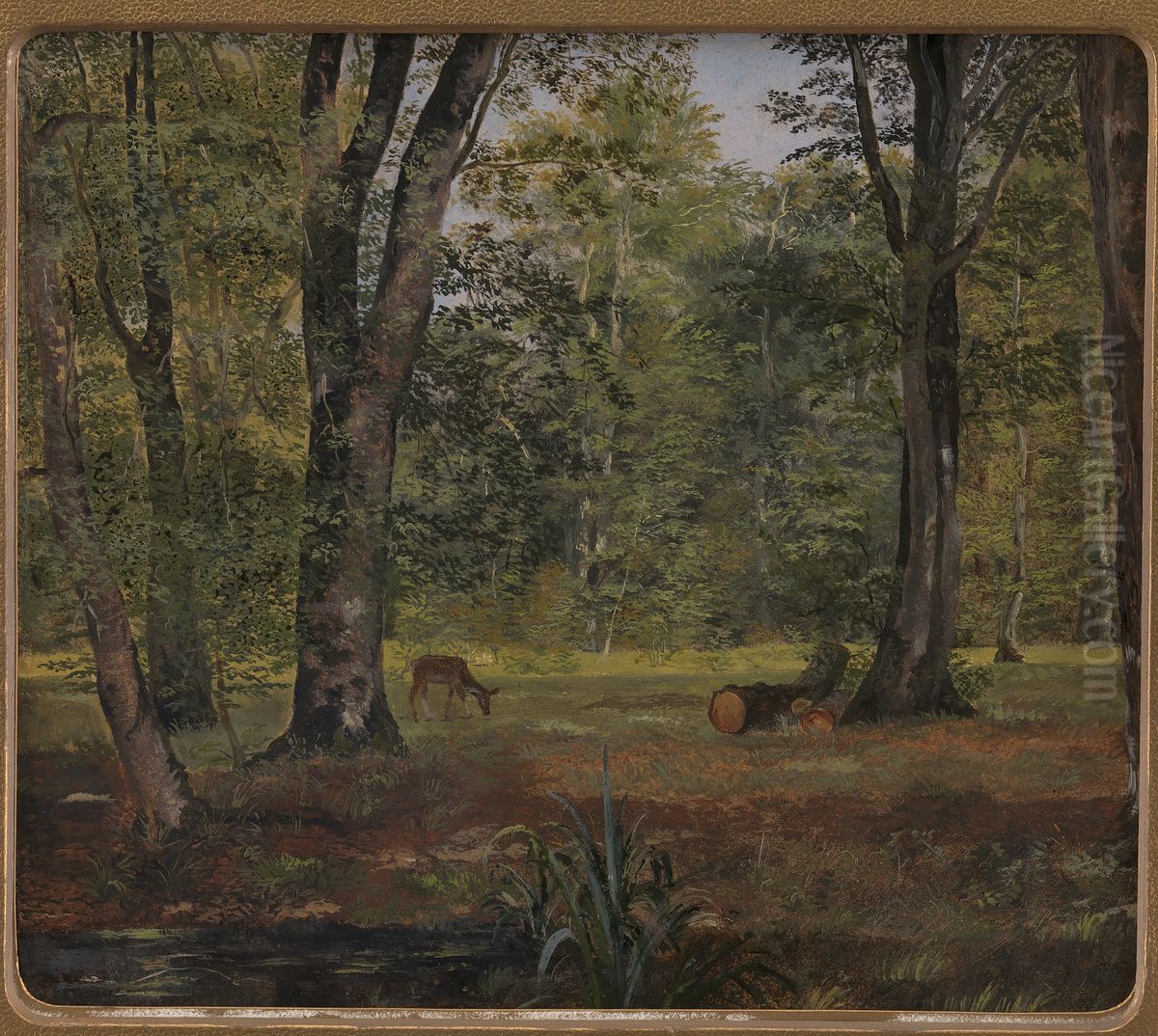 Charlottenlund Wood, North of Copenhagen Oil Painting by Lorenz Frolich