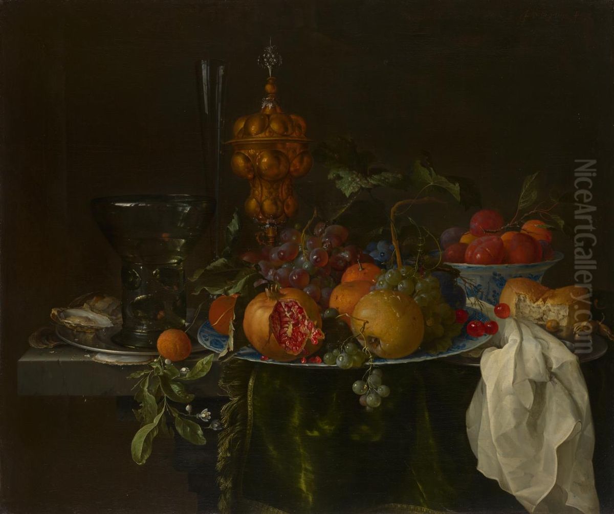 Still life with fruit Oil Painting by Jan Davidsz. De Heem