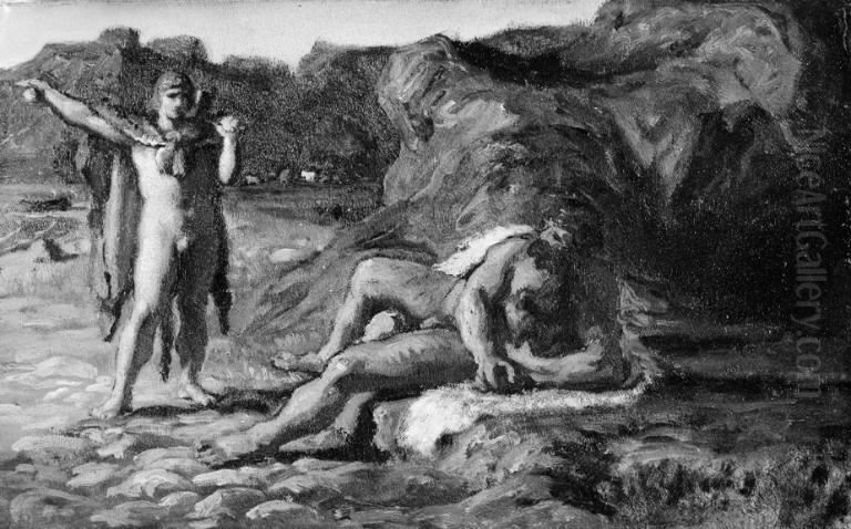 Thor and Hymir Oil Painting by Lorenz Frolich