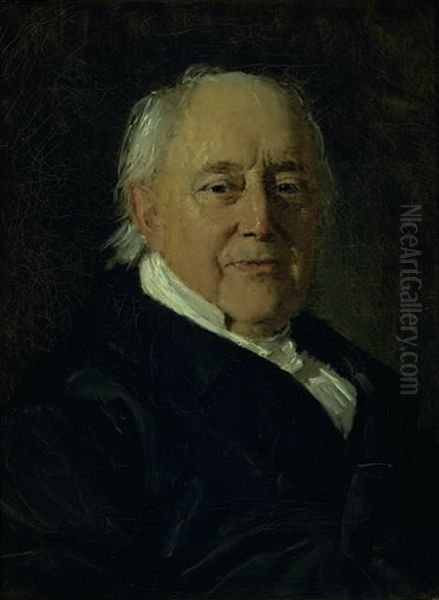 Professor of Divinity Andreas Christian Krog Oil Painting by Christian Albrecht Jensen