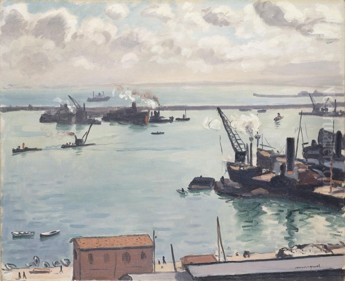 Le port d'Alger apres l'orage Oil Painting by Albert Marquet
